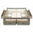 Full Size Platform Bed with 6 Storage Drawers, No Headboard, Modern Wood Frame, Multiple Color Options, Antique Gray-1148586498-1148586500