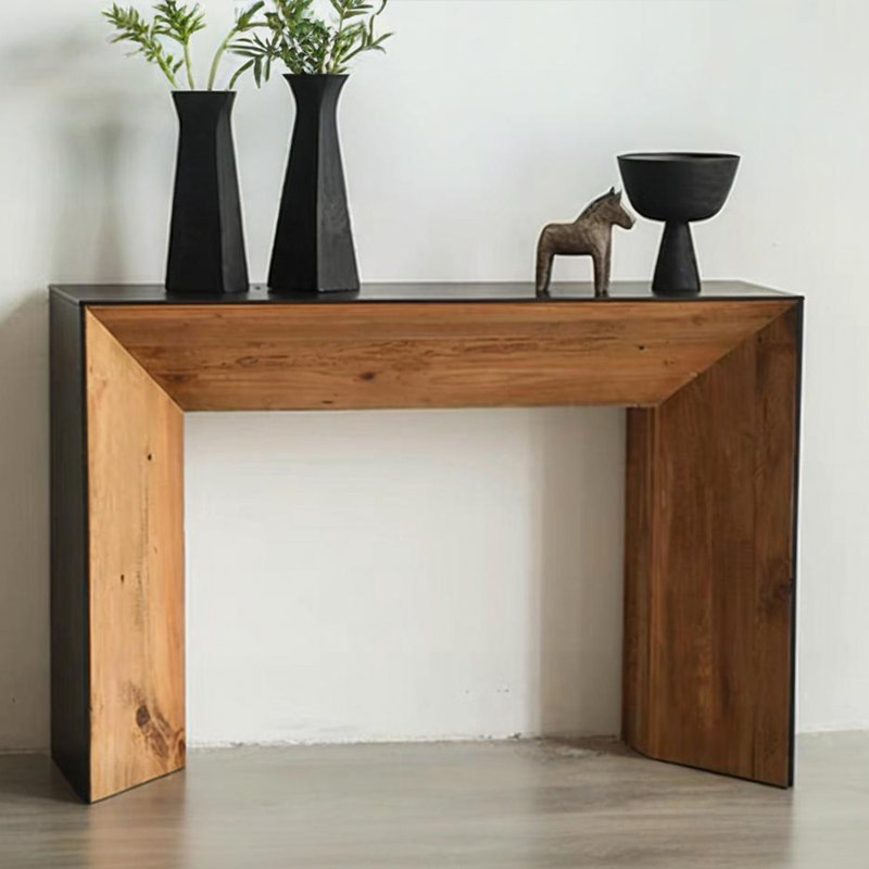 Console simple de style industriel, H 31,5 po x l 51,2 po x P 15,7 po