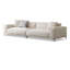 Canapé modulaire en velours blanc-1683568299