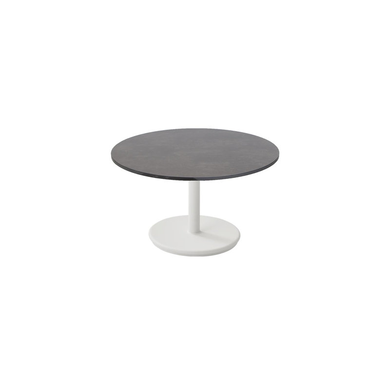 Go Outdoor Round Table, Dark Gray, 15.4" H x 17.8" W x 17.8" D, Black