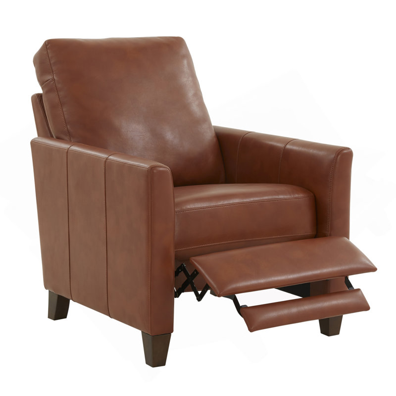 Fauteuil inclinable moderne en similicuir Pablo Caramel, Caramel