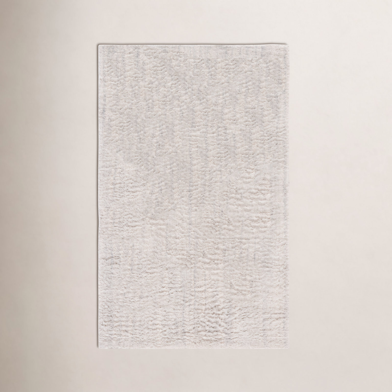 Silver Ivory Hand-Woven Rug, Rectangle 5' x 8'