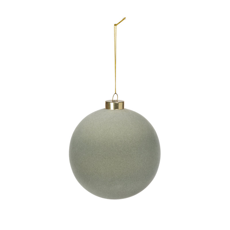 5'' Glass Ball Ornament, Green, 5"H x 4.75"W x 4.75"D