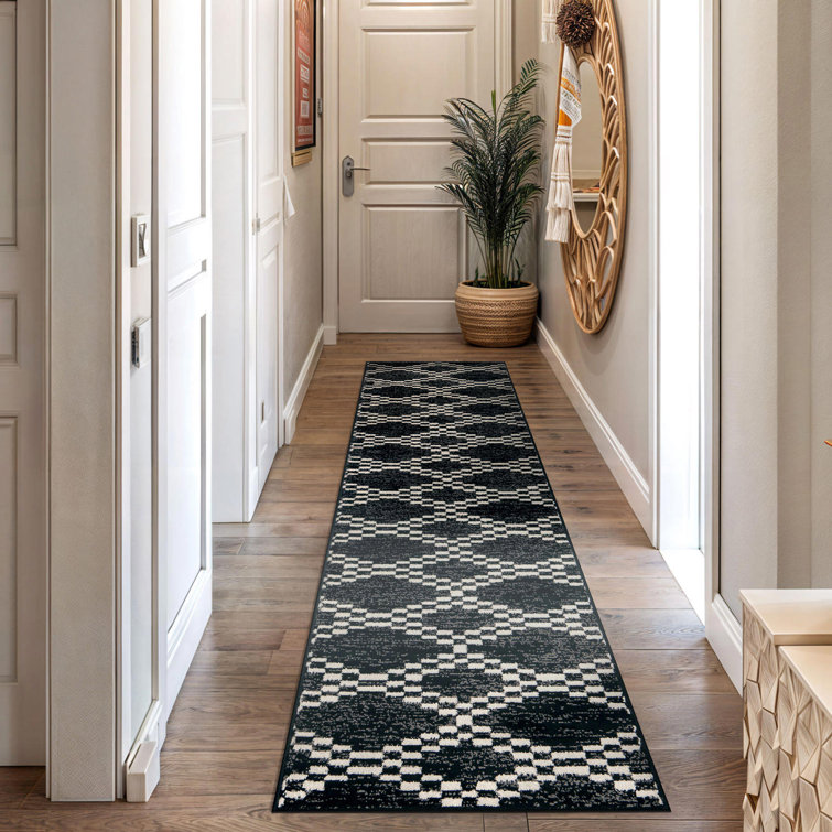Tapis noir et blanc Modern Modern