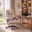 Fauteuil de direction ergonomique en similicuir avec repose-pieds (beige)-118090525