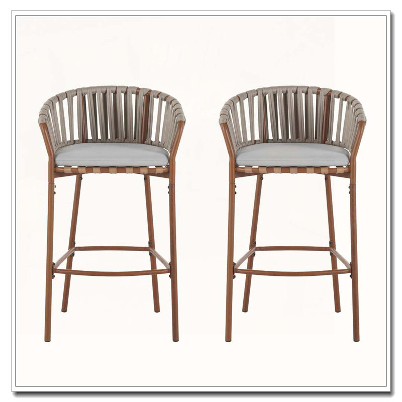 Outdoor Metal Rope Barstool
