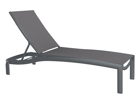 Kor Outdoor Metal Chaise Lounge, Rincon, Graphite