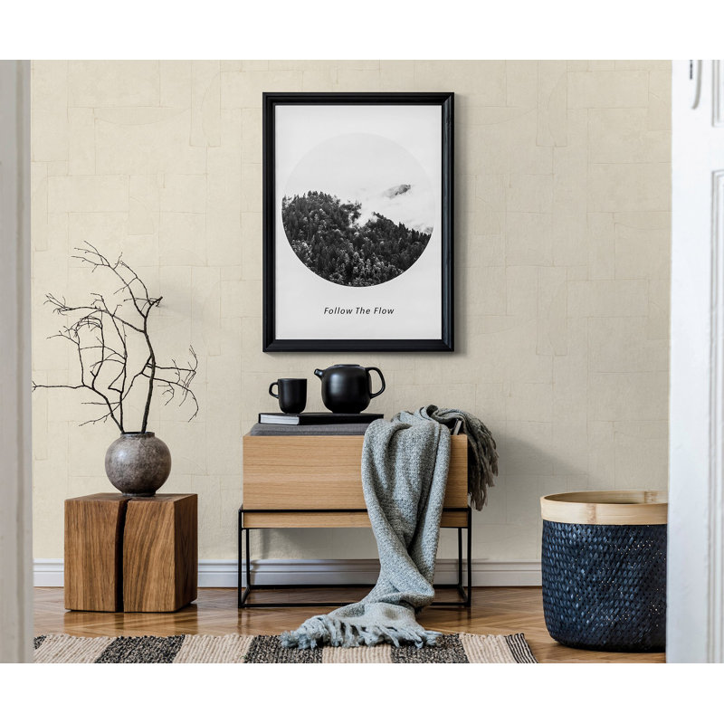 Terra Collection Graphic Abstract Stone Wallpapr Roll, Silver