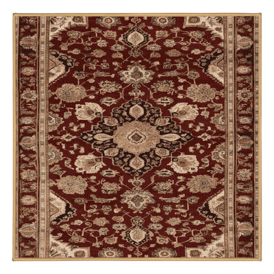 Machine Washable Persian Brown Area Rug