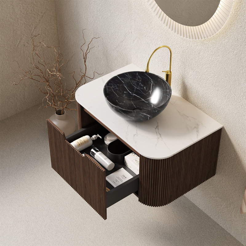 Meuble-lavabo de salle de bain mural 30 po avec lavabo et lavabo mural 30 po