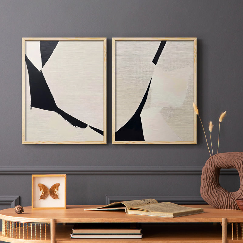 Série ABSTRACT DCxxix - reproduction encadrée de qualité supérieure - prête à être accrochée - aucun clou requis - aucun clou requis