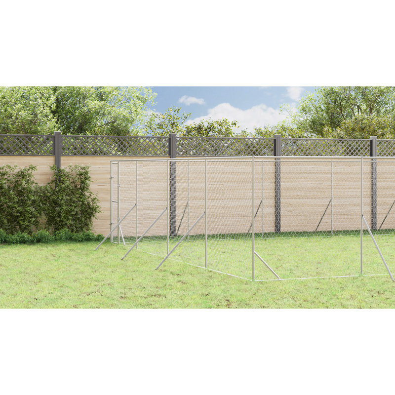 Chenil d'extérieur pour chien Vidaxl, H 79,2 po x l 314,4 po x P 630 po