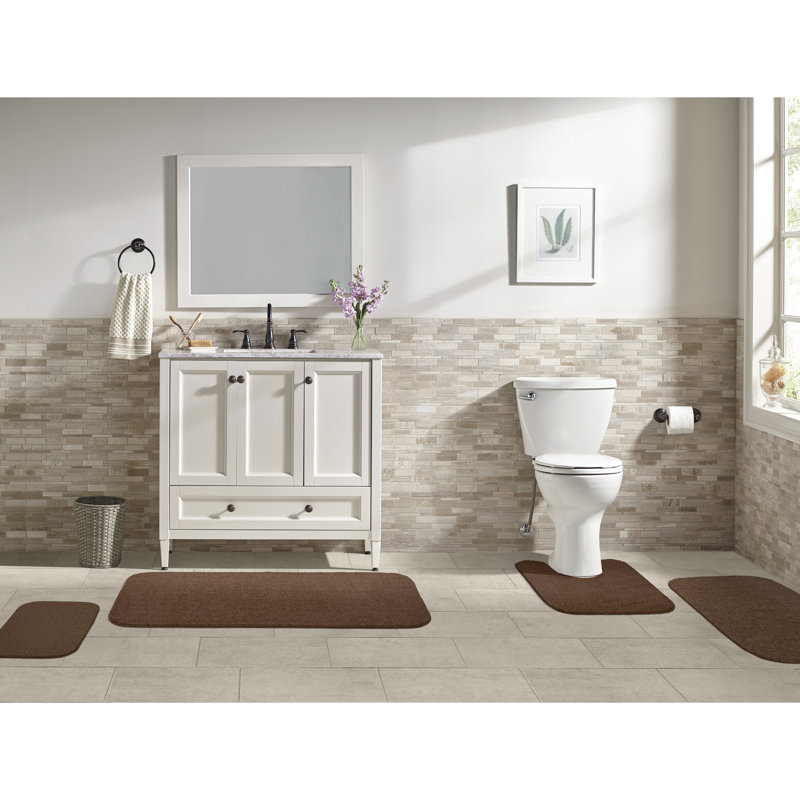 Tapis pour salle de bain Heffingen, Cannelle uni