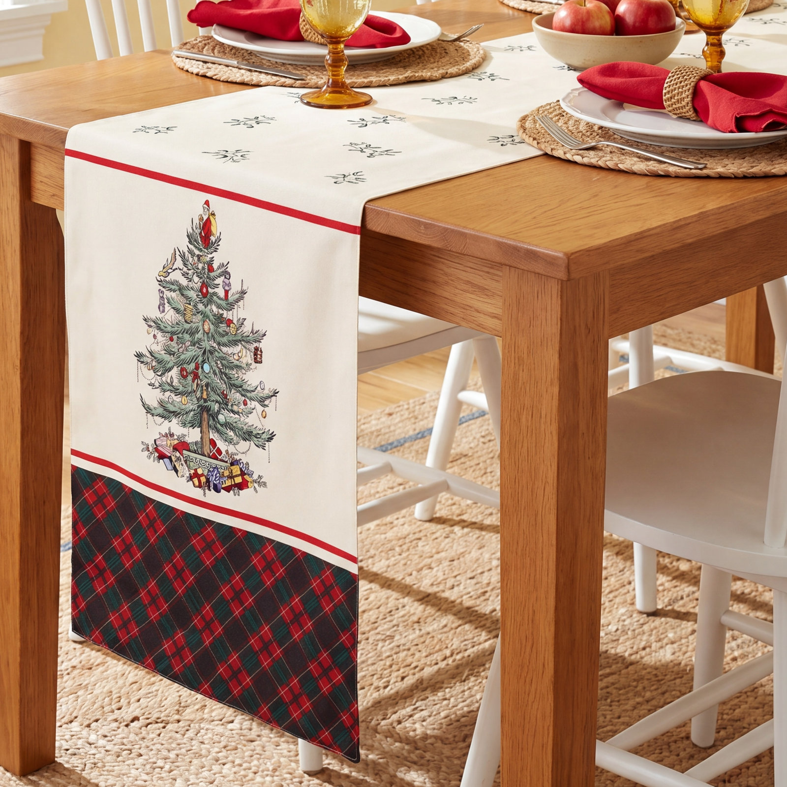 Christmas Tree Table Runner, 108" x 14"