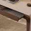 Bureau rectangulaire en bois manufacturé beige et brun noisette avec 6 tiroirs-1865267183-1865267088