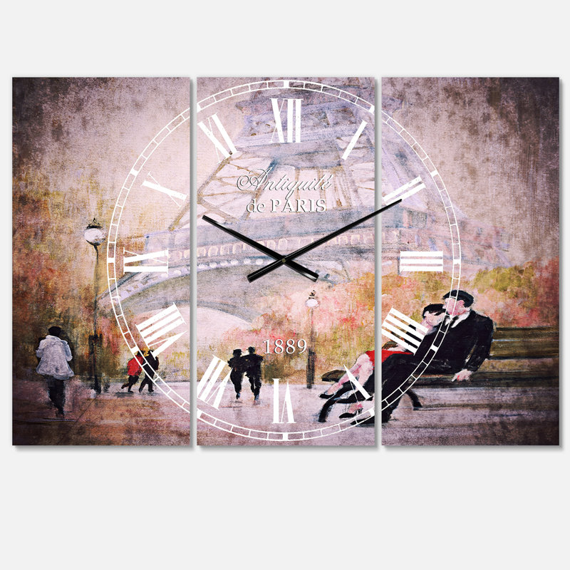 Love in Paris VI - Horloge murale traditionnelle