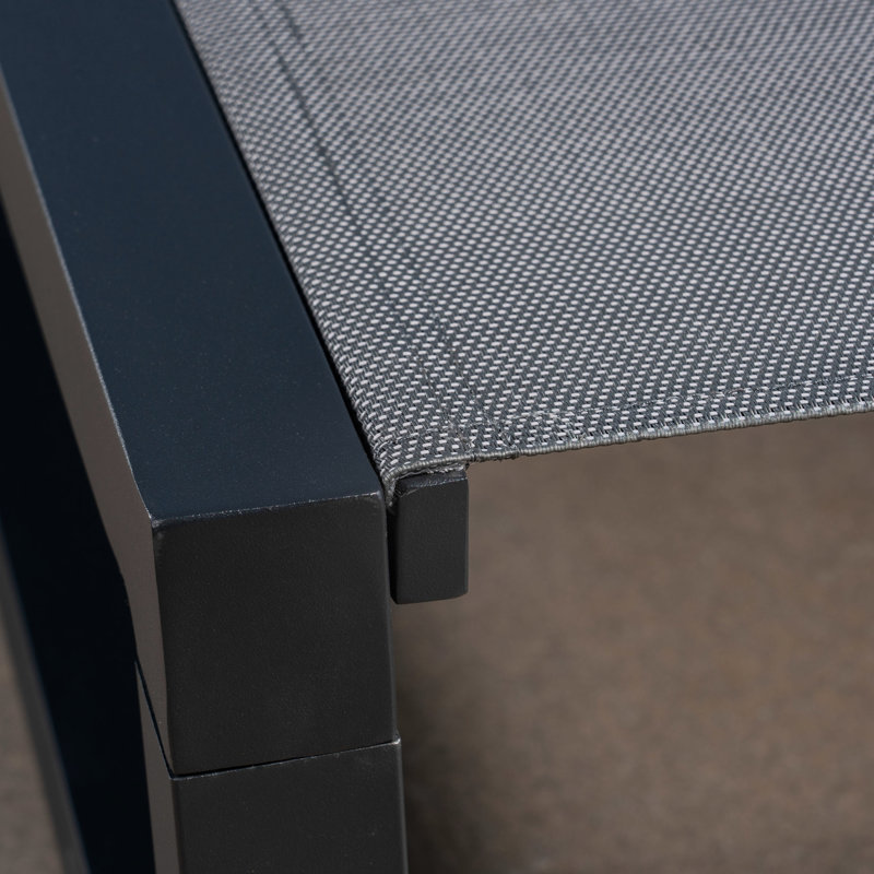 2 Chaise Lounge - Breathable Mesh, Aluminum, Backyard Relax Area Outdoor Breathable, Aluminum Build