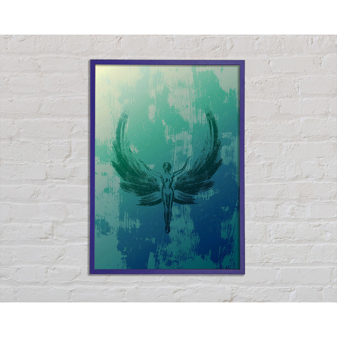 Gerahmtes Wandbild Green Angel