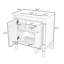 Meuble-lavabo de salle de bain avec lavabo en céramique, portes à fermeture douce et tablette réglable-648114931