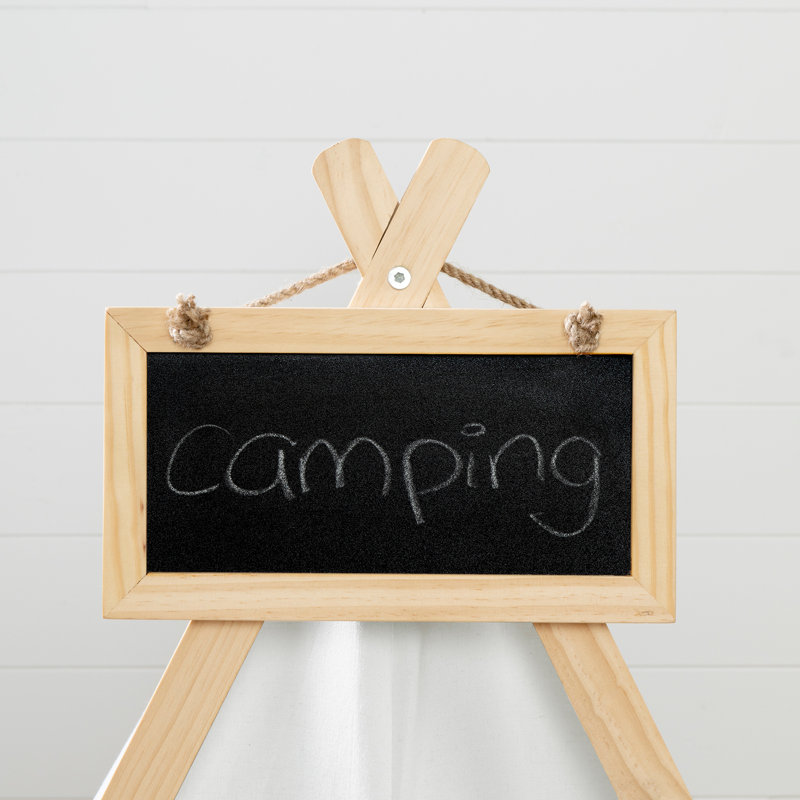 Sweedi Kids' Play Tent with Chalkboard in Organic Cotton and Pine