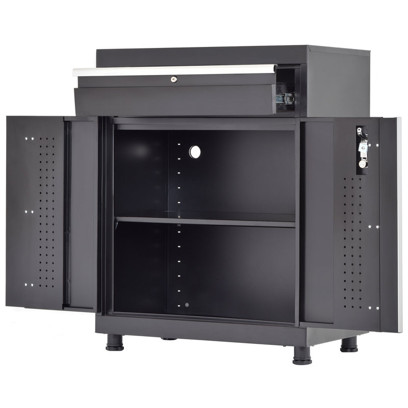  Système de rangement de garage noir en acier de calibre 20