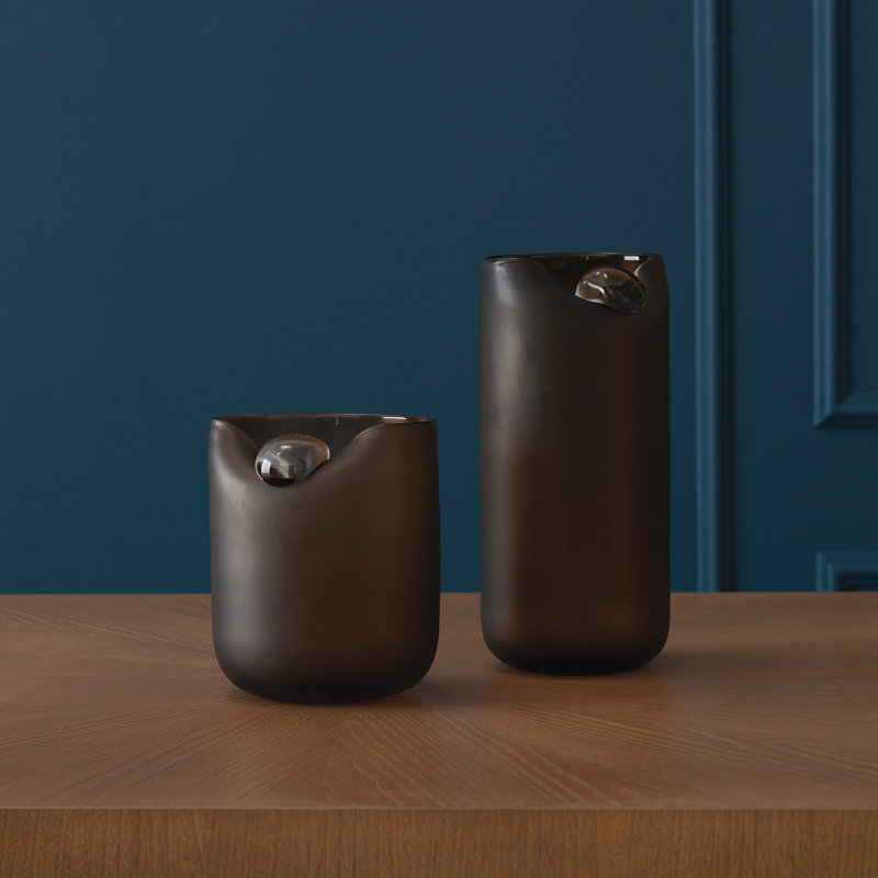 Poise Vase, Brown, 12.75" H x 5.75" W x 5.75" D