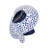Hand Stamped Trunk Up Elephant, Blue and White, Novelty, Polka Dot-1286886562