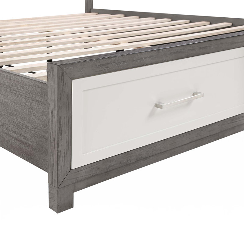 Grand lit plateforme avec meubles de chambre à coucher au pied de lit 1pc (lit seulement)