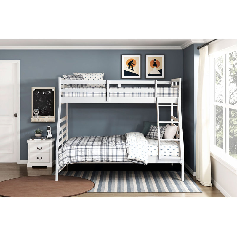 Lit superposé 1pc Classic Finish White, Simple sur double