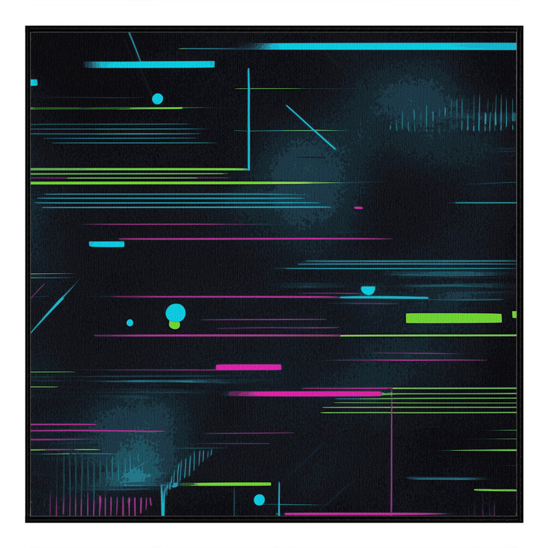 Tapis Glitch Path, Carré 6 pi