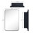Haslem Recessed Framed Medicine Cabinet with Mirror and Adjustable Shelves-994453640-1001311780