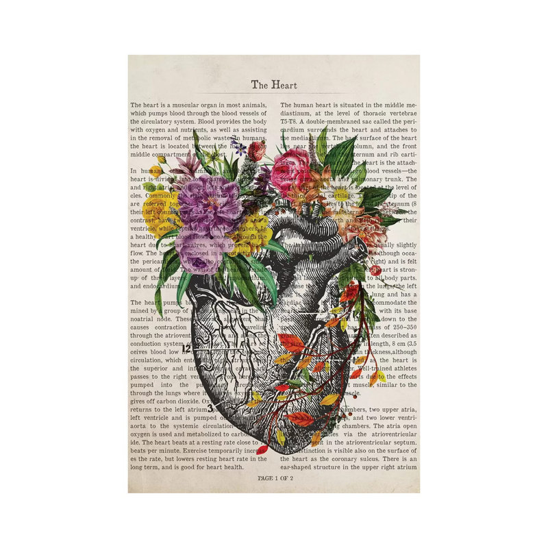 The Heart by Aged Pixel - Wrapped Canvas Print, 20.32 cm H x 30.48 cm W