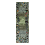 Rug & Kilim’S Modern Runner Rug With Open Field, Florals And Animal Pictorials