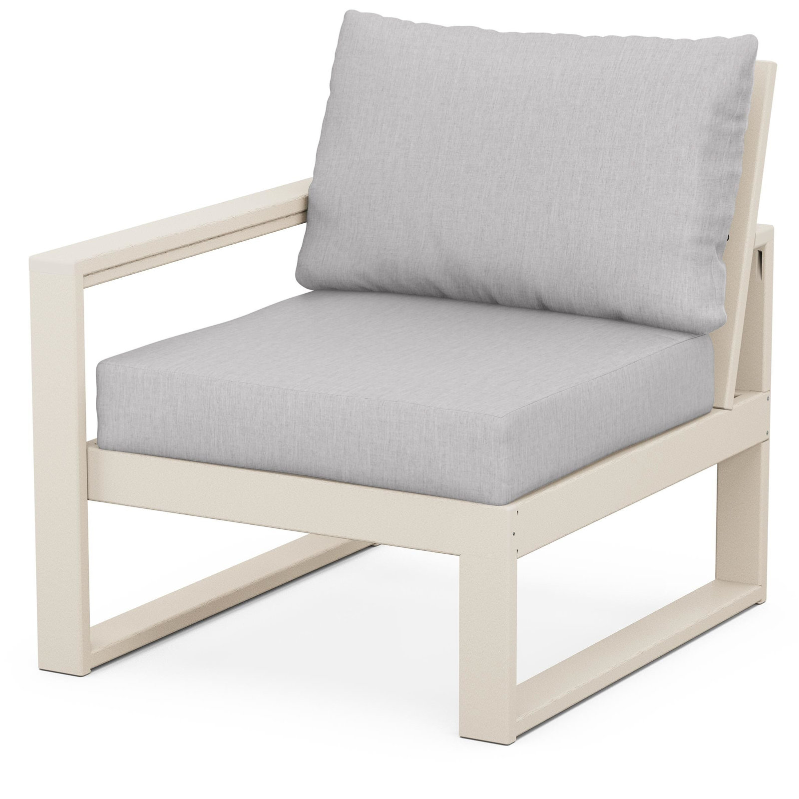 POLYWOOD Outdoor Lounge Chair, Slate Gray, Granite
