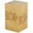 Cole And Grey Wood Square Cube Accent Table With Wood Grain Patterns