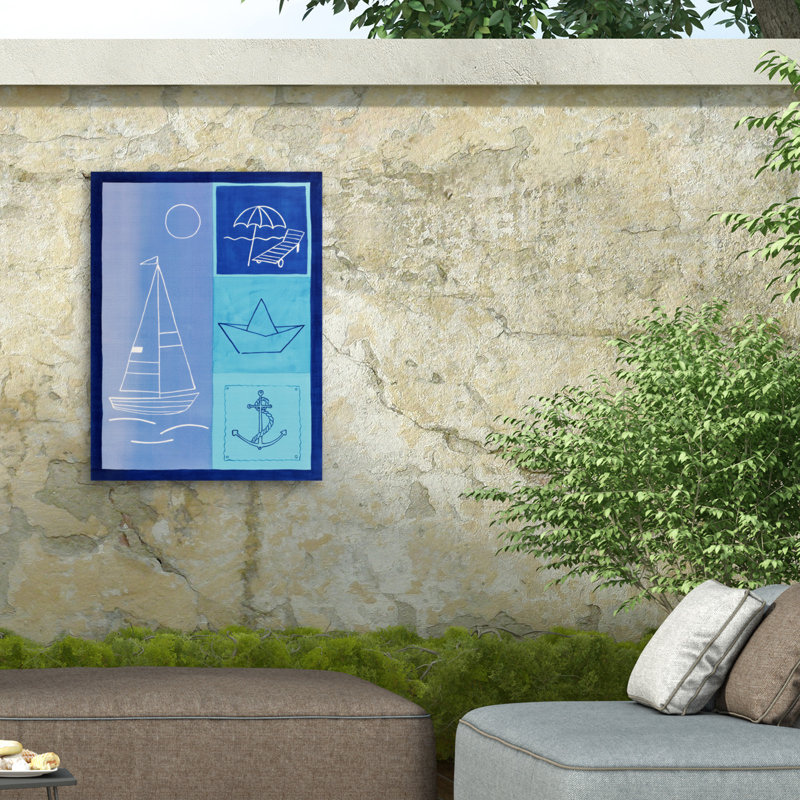 Toile pour l'extérieur Pablo Esteban Broomhedge, H 19 po x l 14 po x P 1,5 po