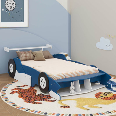 Lit plateforme avec roulettes et rangement Race