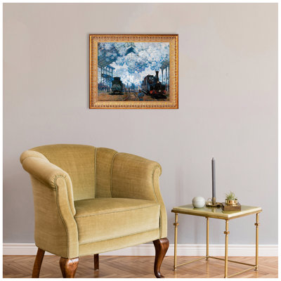 Monet Collection " The Gare Saint-Lazare: Arrival Of A Train " by Claude Monet