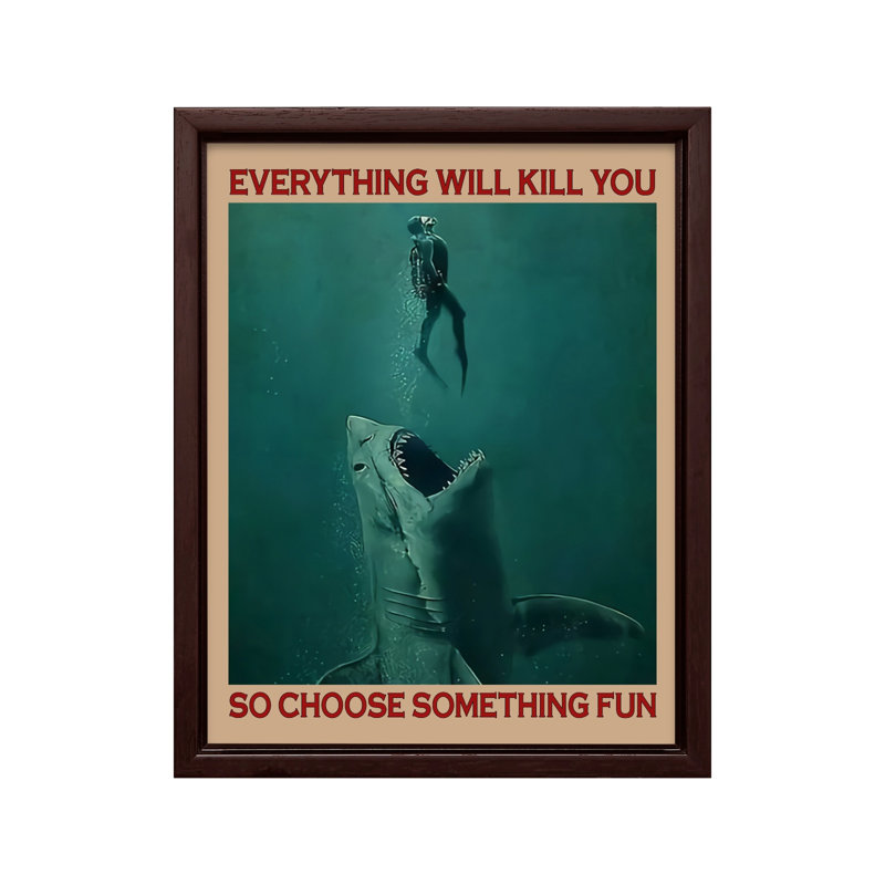 Tout vous tuera, Poster, White Framed, 08"H x 10"W
