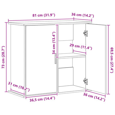 Vidaxl Aquarium Stand Black 81X36x73 Cm Engineered Wood
