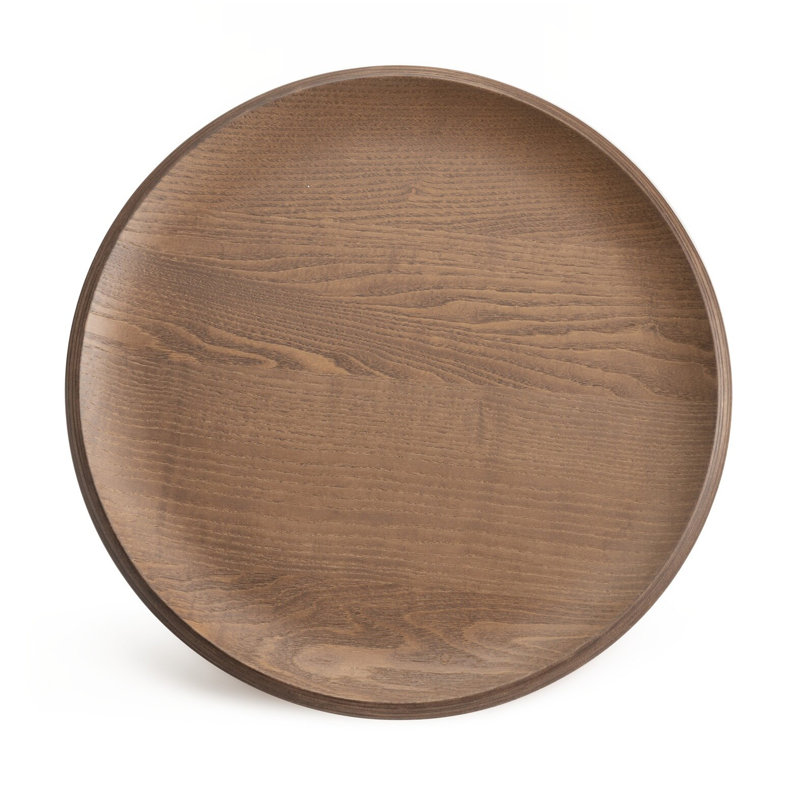 Al Solid Wood End Table, Black, Dark Wood