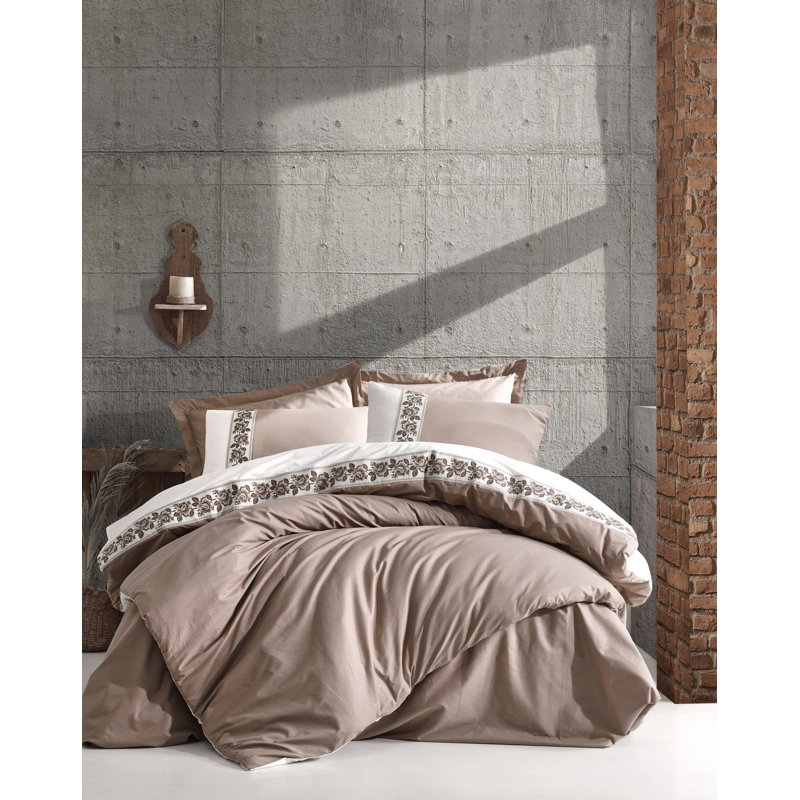 Ensemble de couvre-lit 2 pièces Mcvay, Beige