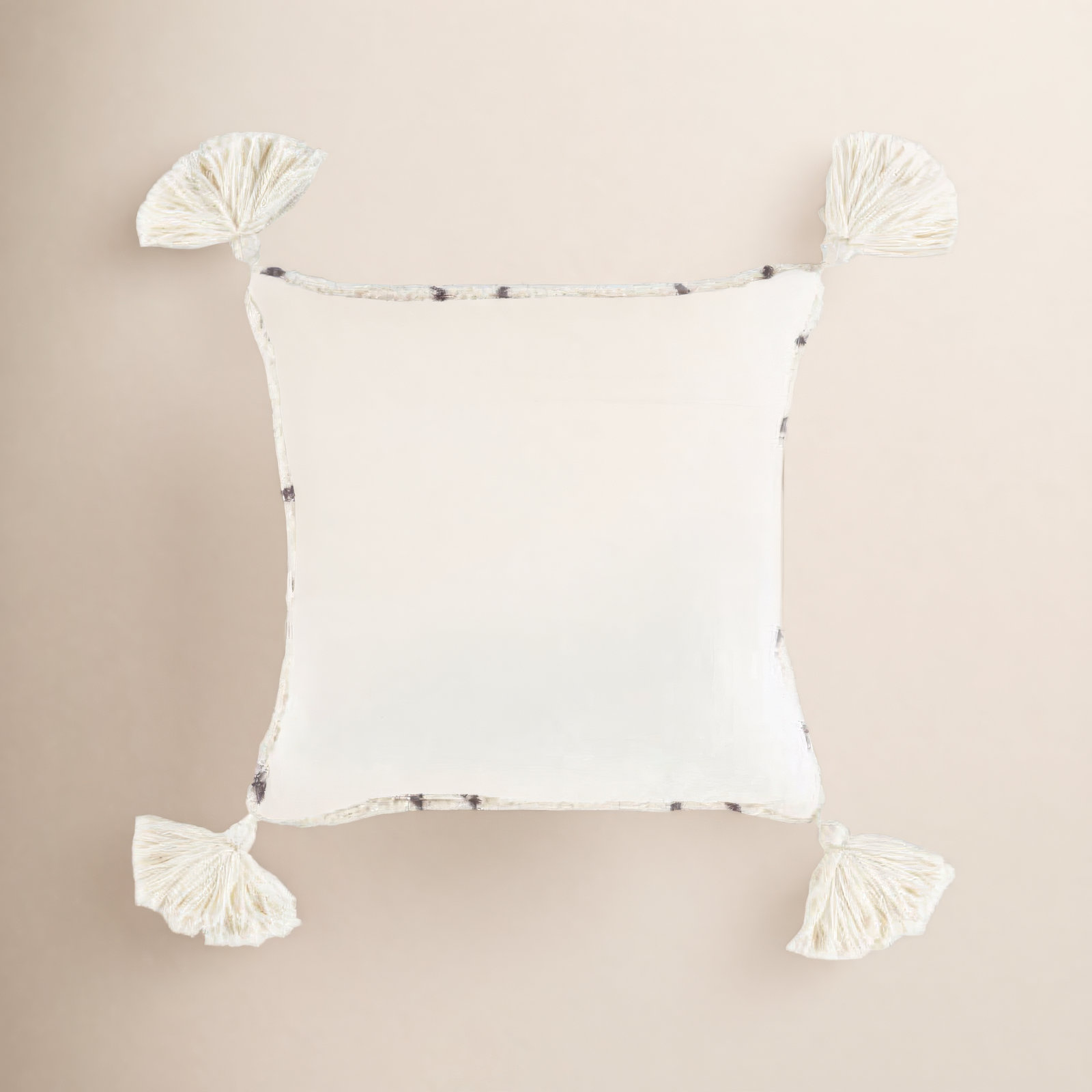 Saveria Tassels Throw Pillow, Pillow Cover, 22" x 22"