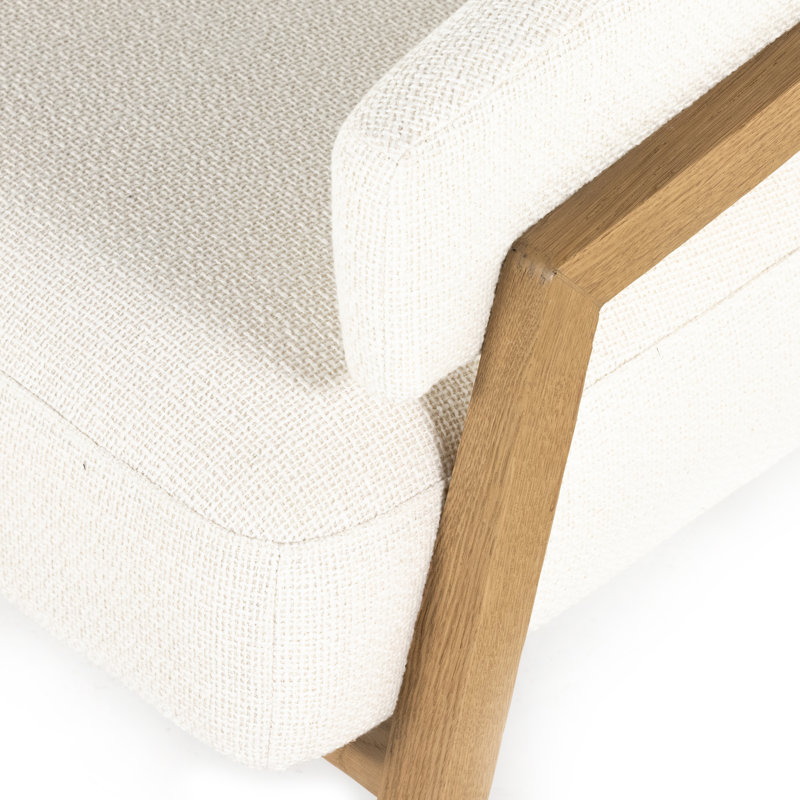Chaise d'appoint rembourrée Maudette, Blanc Gibson