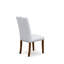5 Piece Dinette Set for 4 Includes a Round Dining Room Table with Dropleaf and 4 Grey Linen Fabric Upholstered Parson Chairs, 42x42 Inch, Natural-1282341590-1282341584-1282341586