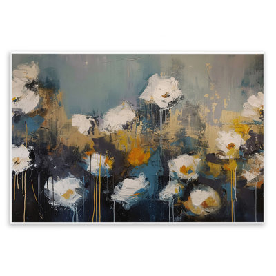 «Contemporary Paint Drip Blossoms», plaque murale contemporaine, design par Jacky Ngan