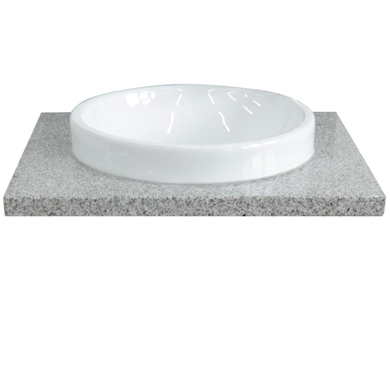 Plateau de meuble-lavabo simple 25 "avec lavabo, Granite