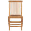 Chaise d'appoint de patio pliante en teck
