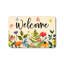Paillasson de bienvenue aquarelle papillon et fleurs sauvages couleur crème 51 x 81 cm
