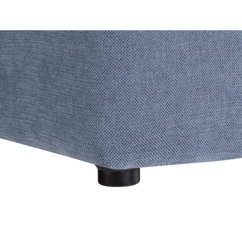 Hadasha 38cm Wide Tufted Square Cube Ottoman, Blue